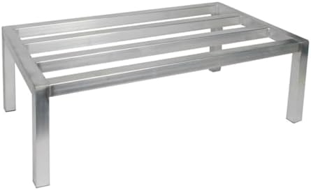 Winco 20-Inch by 36-Inch Dunnage Rack, 12-Inch High, 1800-Pound Capacity, Medium, Aluminum