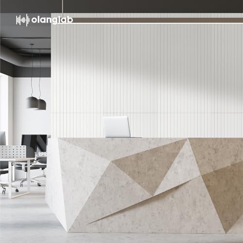 Olanglab Acoustic Wall Panels, 10 Pack, 48" x 24", White