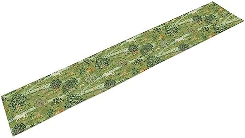William Morris Original Design Green Table Runner Vintage Floral Table Runner for Dining Table Decor 13 x 70 Inch