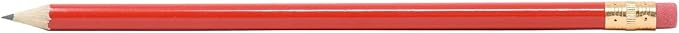 Pencil Guy Round Red Blank Sharpened Pencils - Black Lead 1000 per box