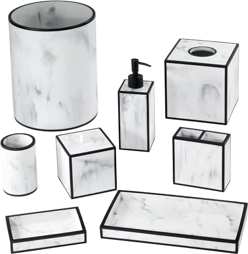 Avanti Linens - 4pc Accessory Set, Guest Bathroom Essentials, Modern Home Decor (Jasper Collection)