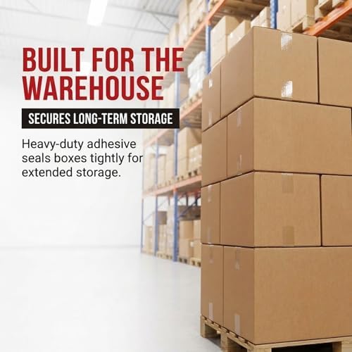 Tape Logic Packing Tape (6-Rolls), 3" x 55 yd - Industrial Strength Packaging Tape Refill for Shipping, Moving, Order Fulfillment, Acrylic 3.5 Mil