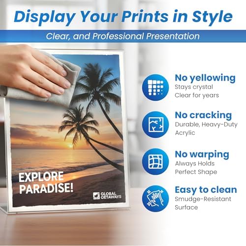 Azar Displays 112724 5" W x 6" H Vertical L-Shaped Sign Holder-10pk