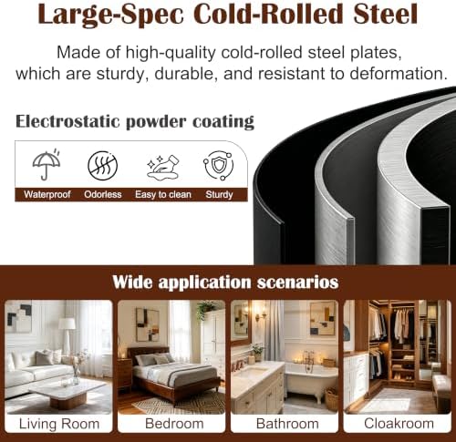 SteeLoong 86”H Metal Wardrobe Cabinet,Armoire Wardrobe Closet with Drawer