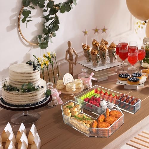13.8" Acrylic Number Charcuterie Tray, Fillable Charcuterie Box (Number 5)