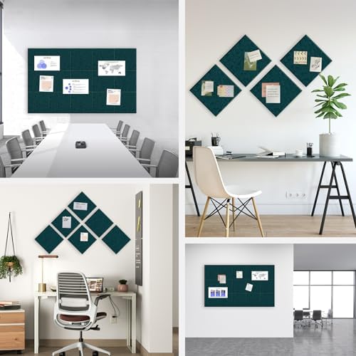 48" x 36" Large Felt Bulletin Board 1/2" Thick, Forest Green