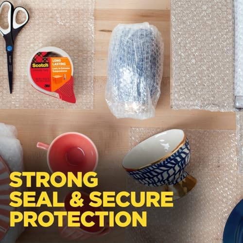 Scotch Long Lasting Storage Shipping Packaging Tape, 1.88" x 38.2 yd, 1 Roll with Dispenser (3650S-RD-ESF) (Pack of 2)