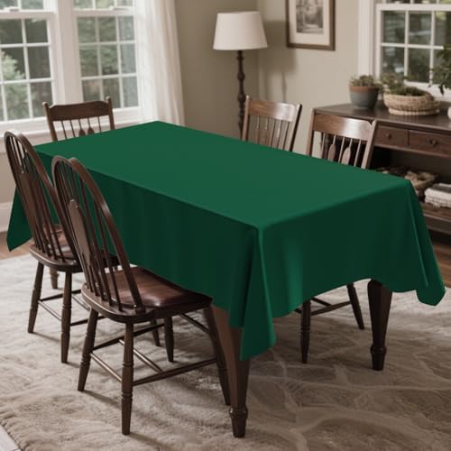 CXPSINC 54 Inch X 300 Feet Plastic Table Cover Roll Disposable Tablecloth with Slide Cutter for All Type/Shape Tables | Party, Banquet, Birthdays, Weddings(Green, 300 Feet)