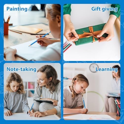 48 PCS Light Blue Pencils Bulk with Eraser, Pre-Sharpened HB Pencils for Writing & Drawing, School Supplies for Kids Homework, Tests, Art Crafts & Teacher Grading(Light Blue)