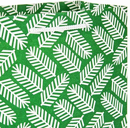 Hallmark Christmas Gift Bags Assorted Sizes (12 Bags: 5 Medium 8", 4 Large 11", 3 Extra Large 14") Red, Blue, Green, Solids, Snowflakes, Stripes (Pack of 2)