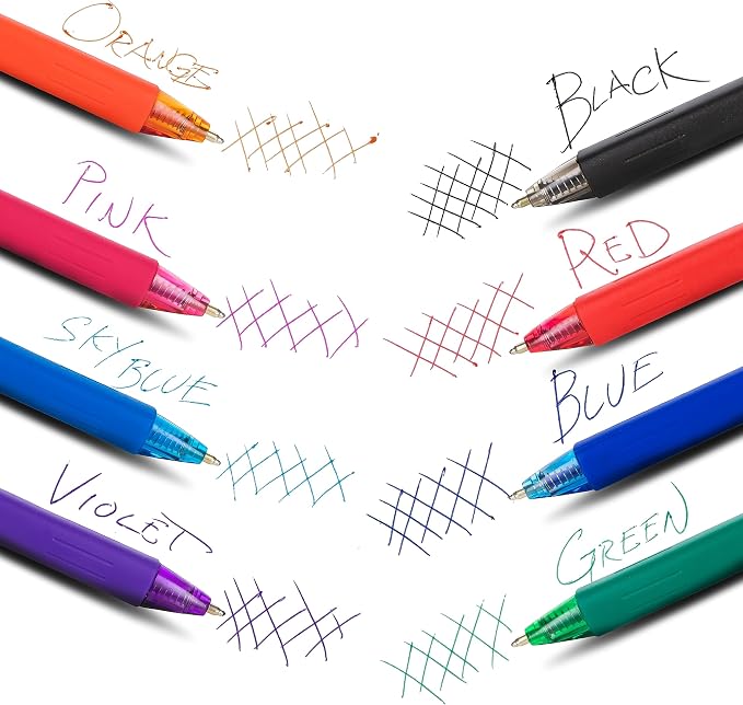 Pentel WOW! Ballpoint Pen, (1.0mm) Medium Line, Black Ink, Pack of 180, Canister (BK440PC60A)