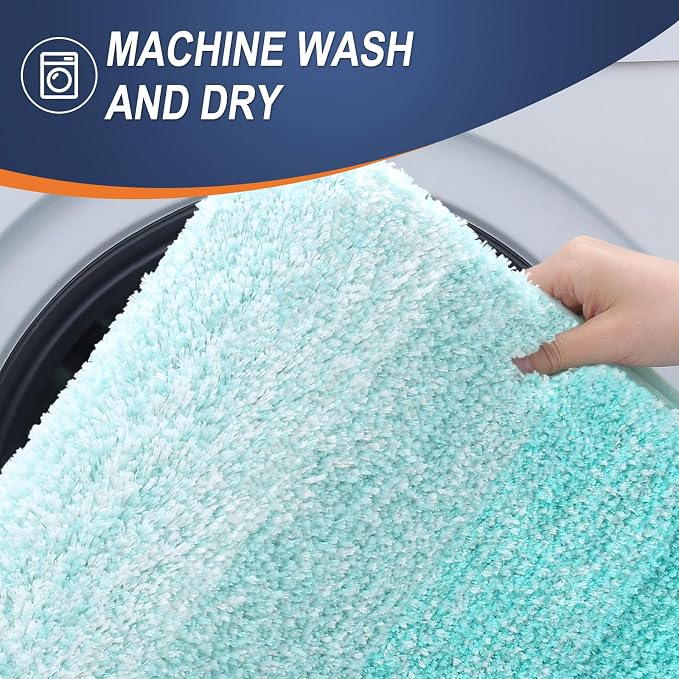 OLANLY Large Bathroom Rugs Mat 50x30, Extra Soft Absorbent Microfiber Bath Rugs, Rubber Backing, Quick Dry, Machine Washable Bath Mats for Bathroom Floor, Tub and Shower, Home Decor Accessories, Teal