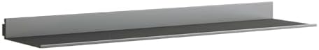 Modern Metal Bookcase Wall Mounted Floating Bookshelf Aluminum Alloy Storage Shelf, Display L-shaped Bookshelf Wall-mounted Rack (Without Lights) Partition Shelf Grey 35.4"L x 9.1"W x 2.9"H
