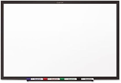 Quartet Dry Erase White Board 48"W x 36"H Non-Magnetic Whiteboard, Total Erase, Black Aluminum Frame (S535B)