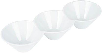 Restaurantware 18 oz Round White Porcelain Modern Bowl Set