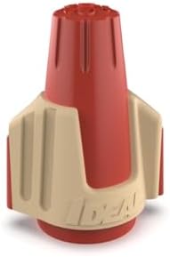 Ideal Electrical Twister PRO (30-144) Red/Tan Wire Connector, Box of 50 — Smooth Twist-On Wire Nuts for 22 to 8 AWG with SureGrip Comfort Overmold