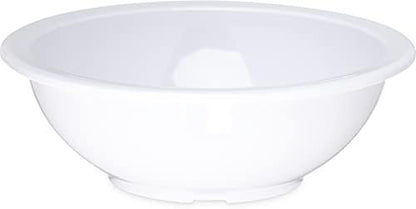 Carlisle FoodService Products Kingline Reusable Plastic Bowl Chowder Bowl, Soup Bowl for Home and Restaurant, Melamine, 16 Ounces, White, (Pack of 48)