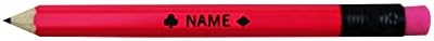 EZPENCILS & GIFTS - Golf Pencils Tipped with Eraser (1/2 a Pencil - Pew Pencils) - Neon Pink Colored Barrel - FREE-PERSONALIZATION - 2HB Black Lead - Custom Text - Non-Smear Eraser – Package of 70