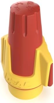 Ideal Electrical Twister Proflex (30-1147P) Red/Yellow Wire Connector - Smooth Twist-On Wire Nuts for 22 to 8 AWG with Comfort SureGrip and Flexible Skirt - Jar of 100