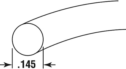 Prime-Line P 8123 Black Foam Screen Spline, 0.145 in. x 500 ft. Roll, Polyethylene Material, Flexible Foam Core, Smooth Finish, Easy to Install