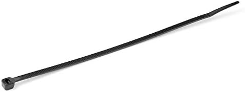 StarTech.com 8"(20cm) Cable Ties - 1/8"(4mm) wide, 2-1/8"(55mm) Bundle Diameter, 50lb(22kg) Tensile Strength, Nylon Self Locking Zip Ties with Curved Tip - 94V-2/UL Listed, 100 Pack - Black, TAA
