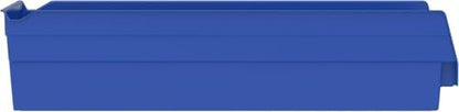 Akro-Mils 30138 Heavy Duty Plastic Shelf Bins, 18"x 6.5"x 4", Blue, 12-Pk