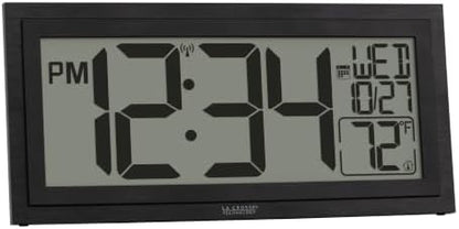 La Crosse Technology 515-1419-INT 15" LCD Textured Atomic Clock