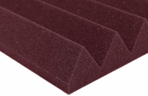 Foam Factory Inc 24 Pack Color Acoustic Foam Panel Studio Soundproofing Wedge Wall Tiles 12” X 12” X 2” (Plum)