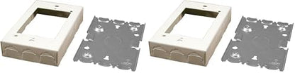 legrand WIREMOLD Metal Raceway, Extending Power, On-Wall, Outlet Box, Ivory, B-2 (Pack of 2)
