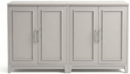 Martha Stewart Lily Pond Modular Storage Cabinet, Sharkey Gray, Set of 2