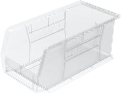 Akro-Mils 30230 AkroBins Plastic Storage Bins, 11"x5"x5", Clear, 12-Pack