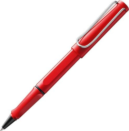Lamy safari red - Rollerball Pen with ergonomic grip & line width M - for pleasant long writing - made of robust ASA plastic - including rollerball refill M 63 in black