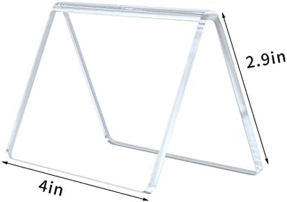 AITEE 10 Pack Acrylic Mini Chalkboard Signs Clear Tabletop Signs V-Shaped