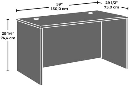 OfficeWorks by Sauder Affirm 60'' Desk Shell, L: 59.06'' x W: 29.53'' x H: 29.29'', Noble Elm