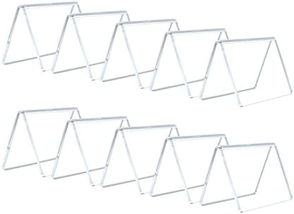 AITEE 10 Pack Acrylic Mini Chalkboard Signs Clear Tabletop Signs V-Shaped