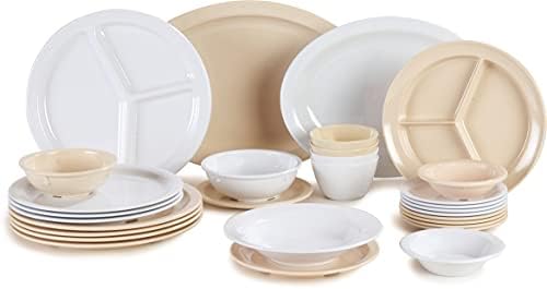 Carlisle FoodService Products Kingline Reusable Plastic Bowl Chowder Bowl, Soup Bowl for Home and Restaurant, Melamine, 16 Ounces, White, (Pack of 48)