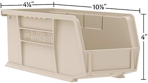 Akro-Mils 30224 AkroBins Plastic Storage Bins, 11"x 4"x 4", Yellow, 12-Pack