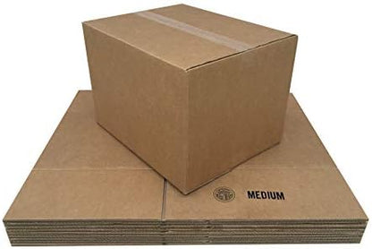 Amazon Basics Cardboard Moving Boxes for Packing and Shipping, Medium Size, 18" x 14" x 12", Brown, 10-Pack