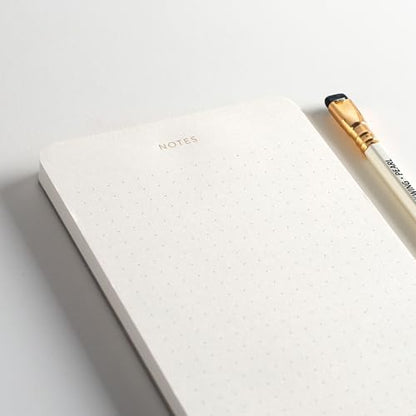 Small Dotted Notepads for Work, Gold Foil, 6.3 x 3.9 in, 3 Pack, 225 Sheets