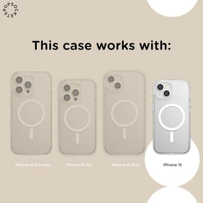 PopSockets iPhone 15 Case Compatible with MagSafe, Phone Case for iPhone 15, Wireless Charging Compatible, Case Only - Sakura Dreams