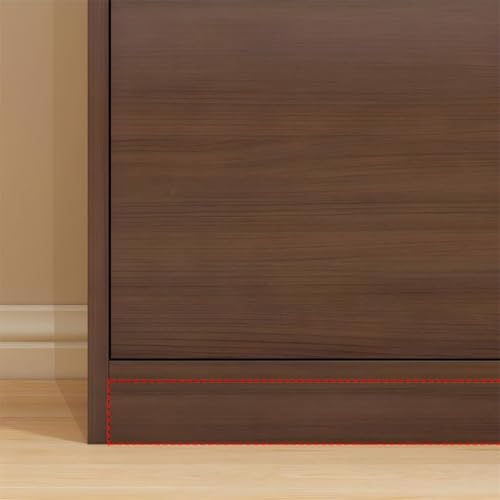 Closed Back Cabinet Wood Standard 9.5'' Wide Bookcase Bookshelf Storage Rack Multi-Layered Storage Shelf Cabinet Display Unit Integrated Against the Wall Black Oak 55.1" L x 9.4" W x 70.9" H