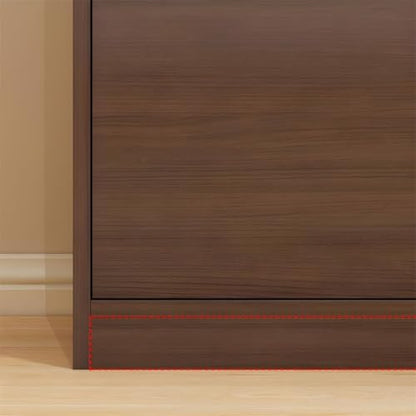 Closed Back Cabinet Wood Standard 9.5'' Wide Bookcase Bookshelf Storage Rack Multi-Layered Storage Shelf Cabinet Display Unit Integrated Against the Wall Black Oak 39.4" L x 9.4" W x 70.9" H