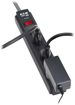 Eaton Tripp Lite Series 6-Outlet Surge Protector Power Strip, Flat Plug 20ft Braided Extension Cord, 1200 Joules, 15A Circuit Breaker, Lifetime Manufacturer's Warranty & $10,000 Insurance (TLP620DB)