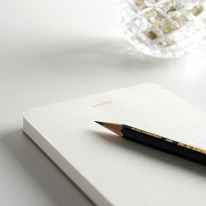 Small Dotted Notepads for Work, Gold Foil, 6.3 x 3.9 in, 3 Pack, 225 Sheets