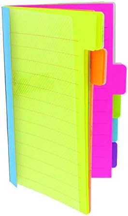 Redi-Tag Divider Sticky Notes, Tabbed Self-Stick Lined Notepads, 720 Ruled Notes, 4" x 6", 12 Books Per Pack, Assorted Colors (B29512)