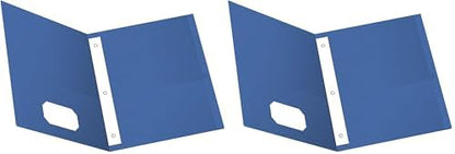 Oxford Twin Pocket Folders with Fasteners, Letter Size, Royal Blue, 25 per Box (57712) (Pack of 2)