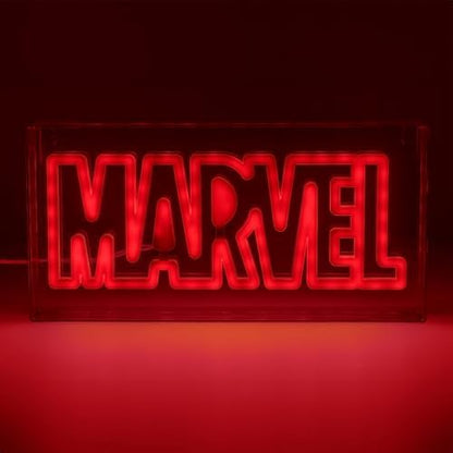 Paladone Marvel LED Neon Logo Light Sign - Wall Mountable or Free Standing - Offially Licensed Marvel Room Decor & Gift