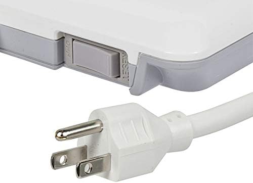 Monoprice Power & Surge - 12 Outlet Surge Protector Power Strip with 2 Built In 2.1A USB Charger Ports - 6 Feet - White | Cord UL Rated, 4, 230 Joules with Grounded and Protected Light Indicator