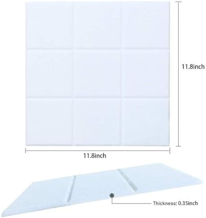 Large Cork Board Felt Board Tiles for Walls with 60 Push Pins, 11.8"x11.8" Pack of 12 Pin Board Notice Boards for Home Office Kitchen, Bulletin Board Wall Tiles for Photos Memos