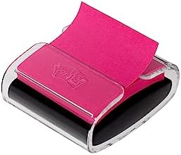 Post-It Pop-up Notes Dispenser, 3x3 in, Black Base Clear Top, Pack Includes a 45-Sheet Pad (WD-330-BK) (Pack of 6)